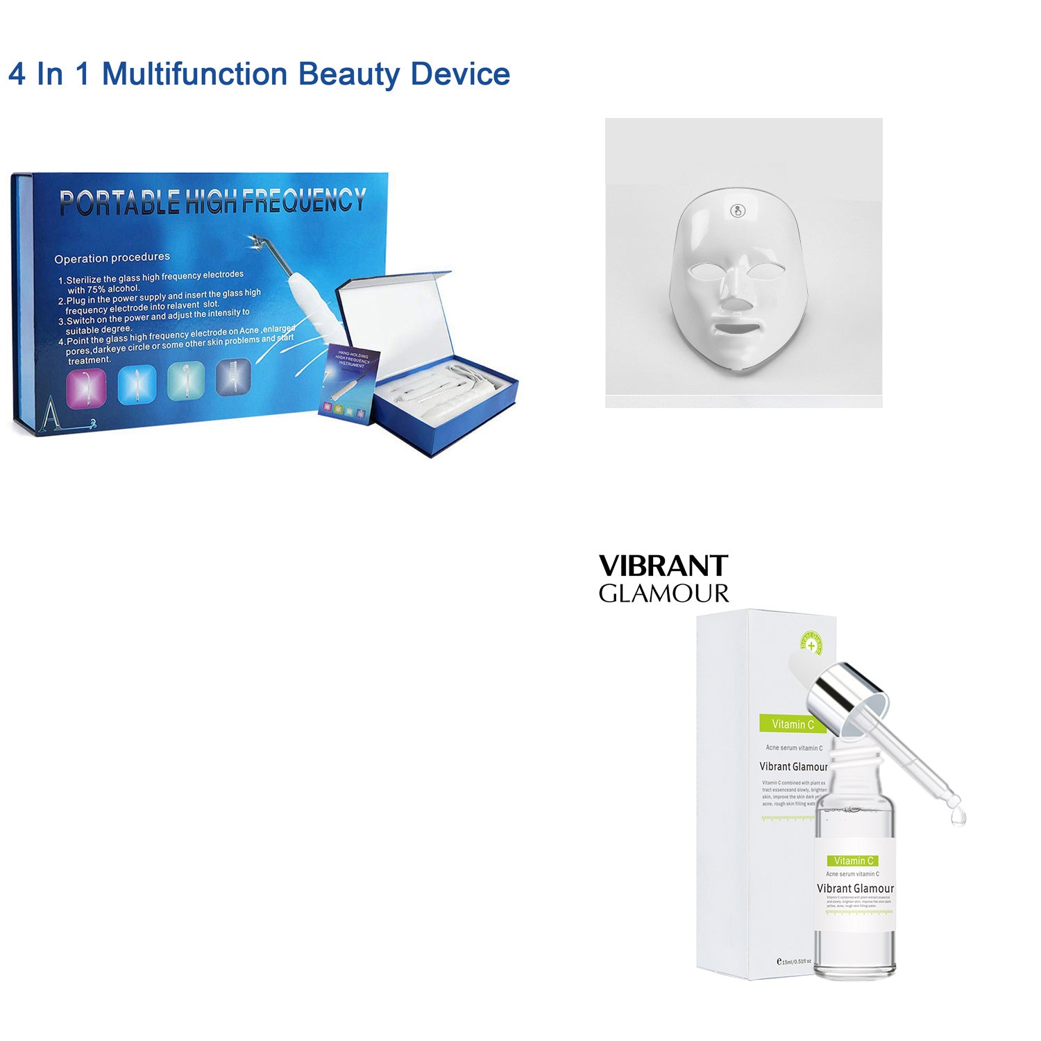 Rechargeable Touch Colorful Color Light Mask Instrument Mask