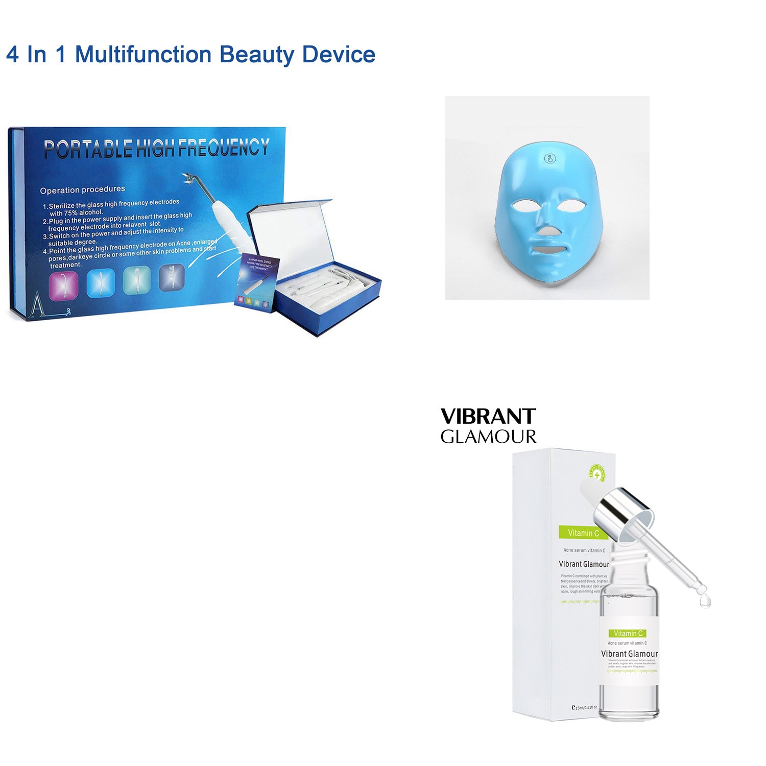 Rechargeable Touch Colorful Color Light Mask Instrument Mask