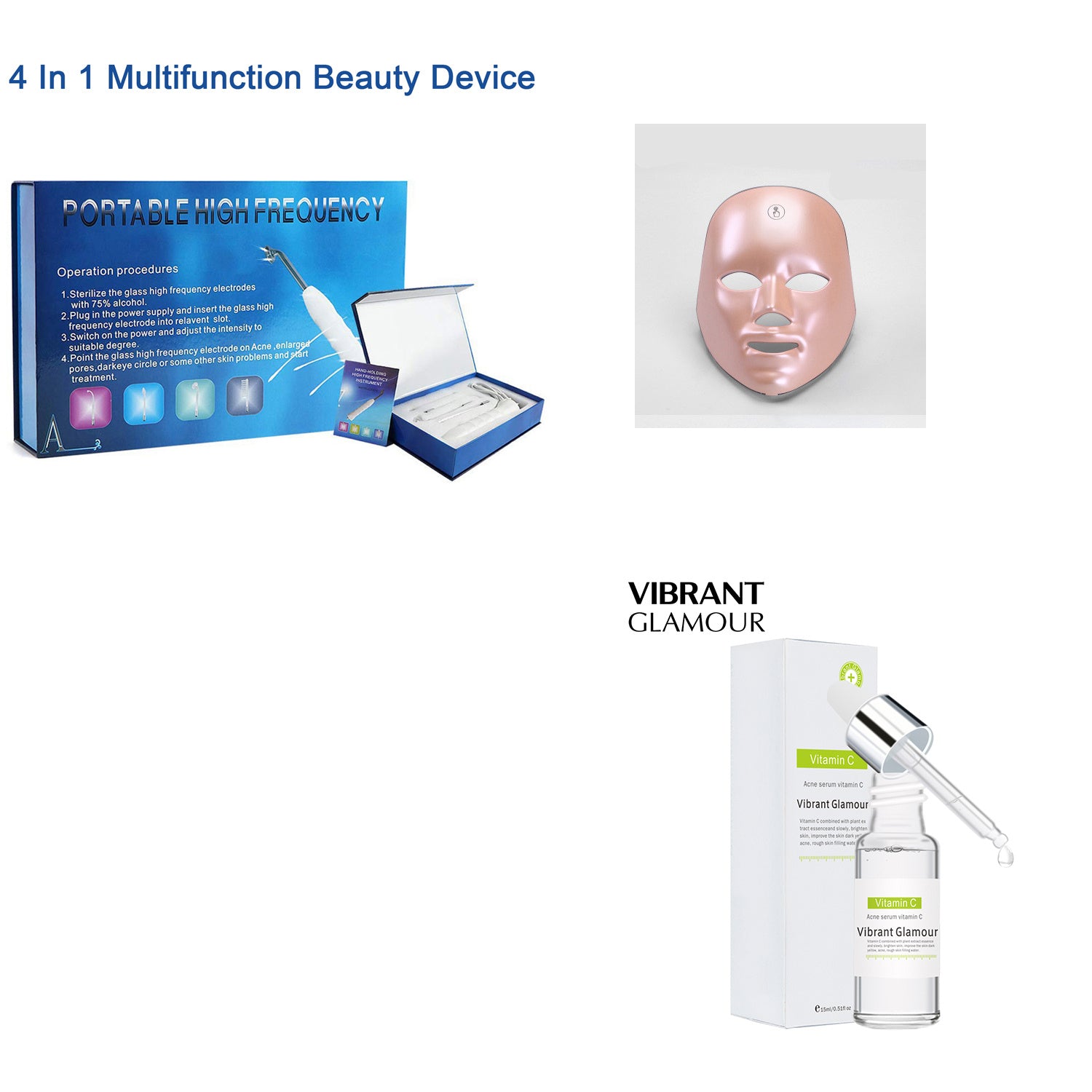 Rechargeable Touch Colorful Color Light Mask Instrument Mask