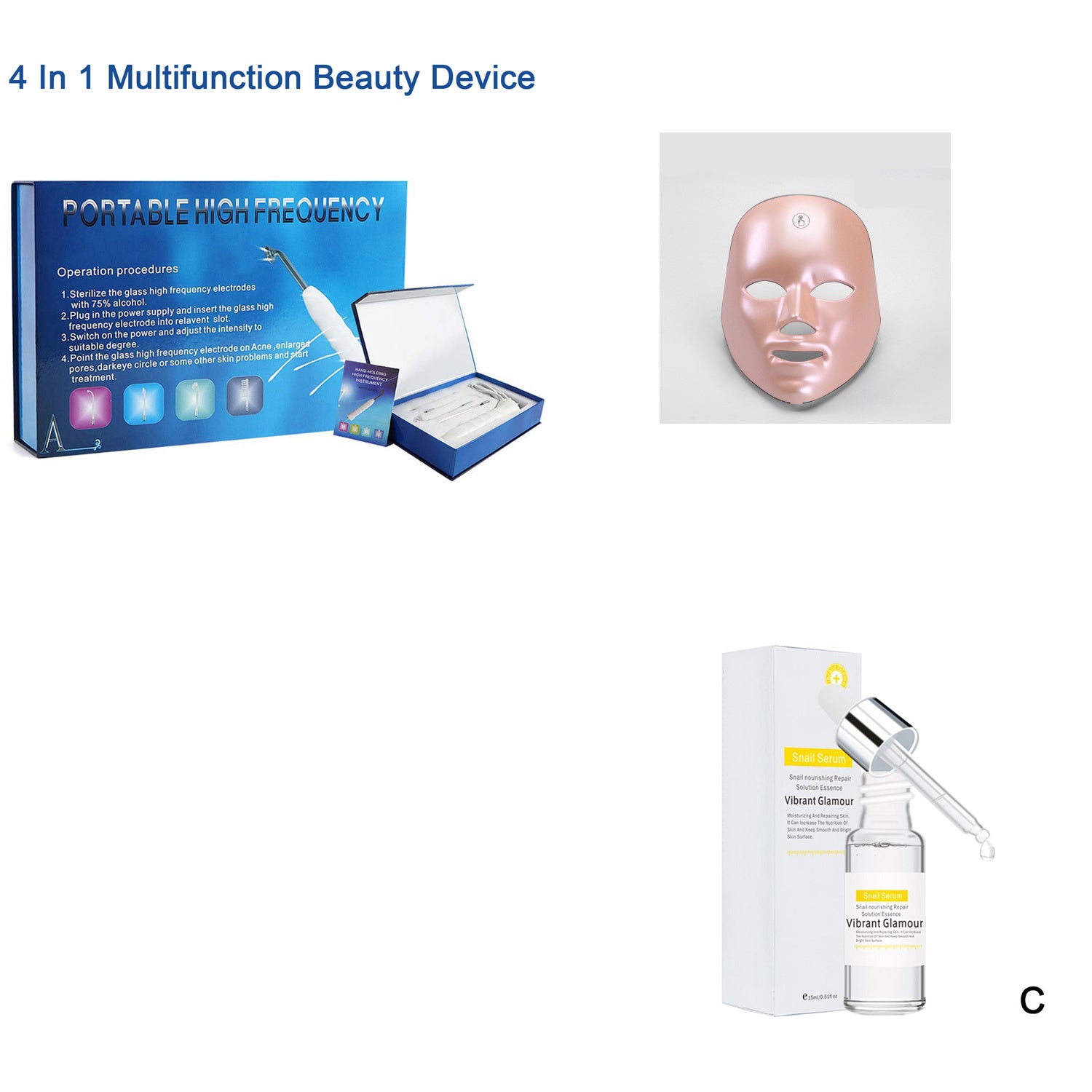 Rechargeable Touch Colorful Color Light Mask Instrument Mask