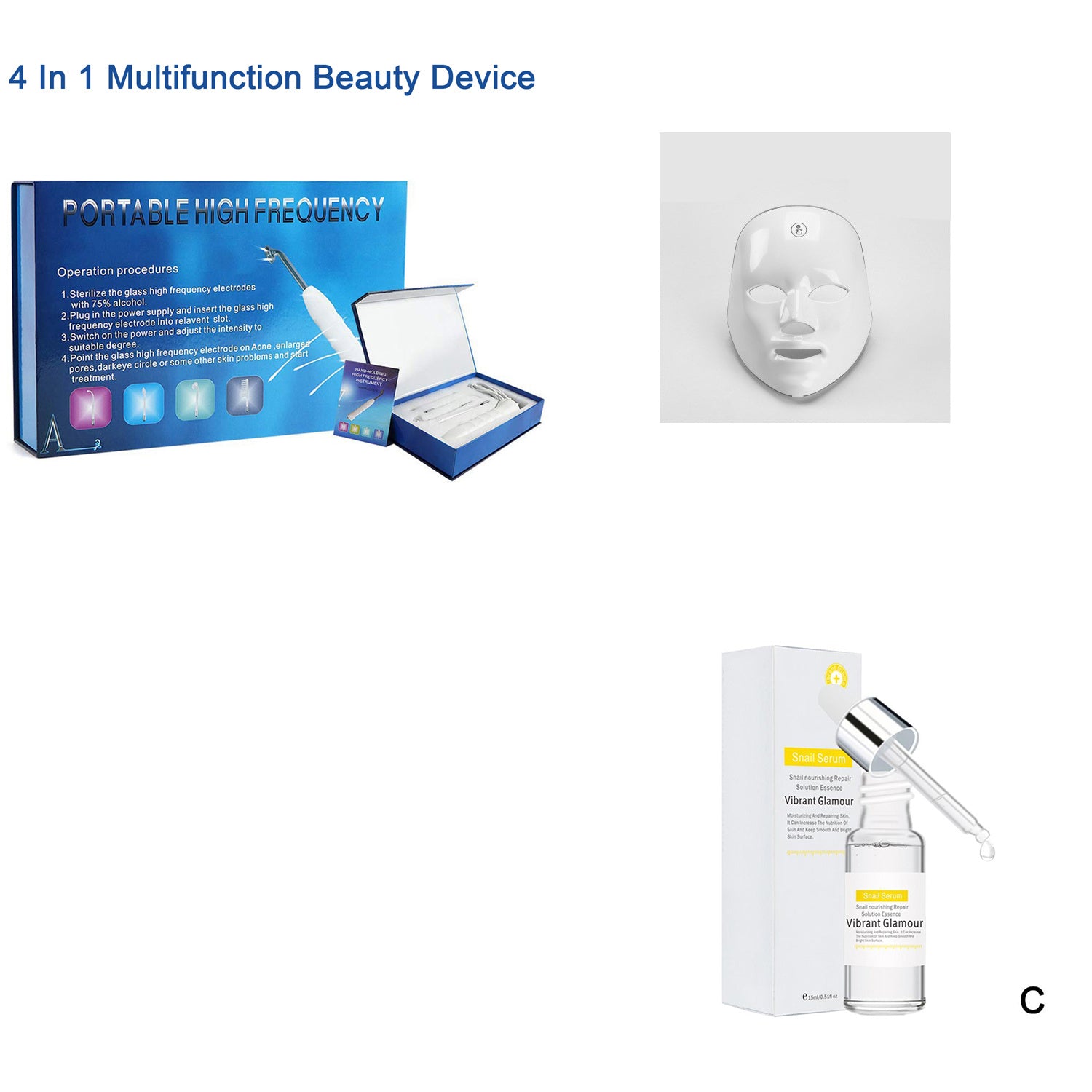 Rechargeable Touch Colorful Color Light Mask Instrument Mask