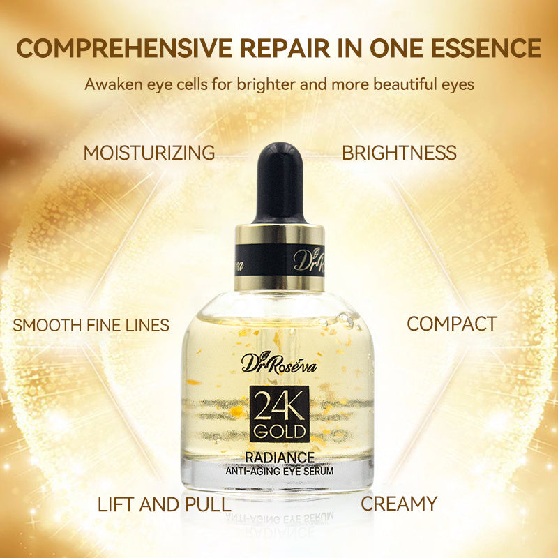 Gold Eye Serum Organic Anti-Aging Eye Serum Hyaluronic Acid Peptide Collagen For Face Elasticity Anti-Wrinkle