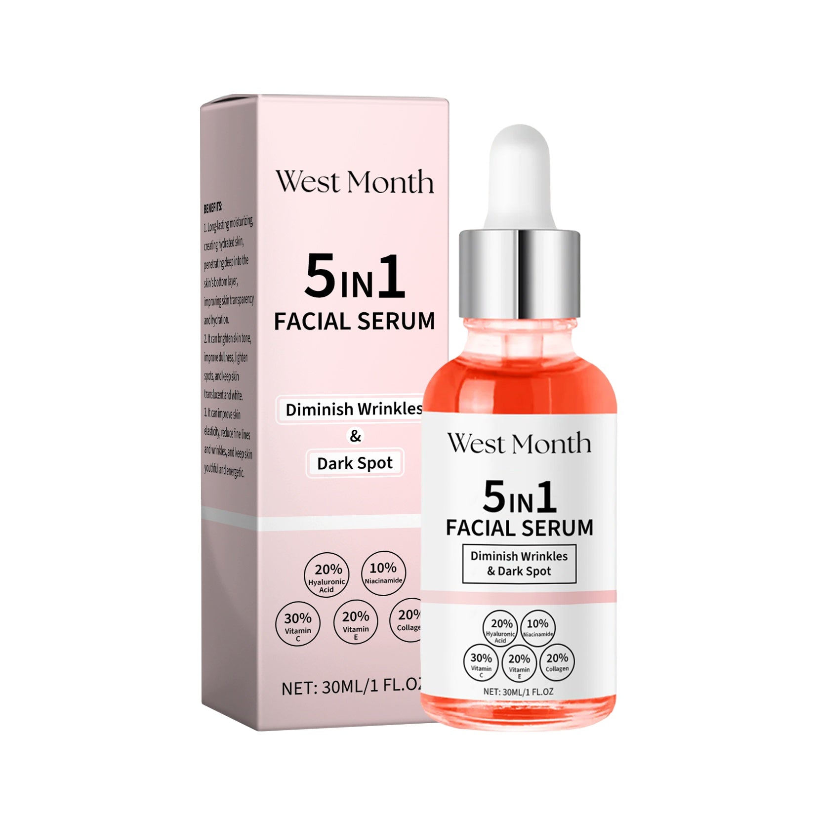 All-In-One Serum For Skin Improvement Vitamin C Even-Brightening Niacinamide Serum